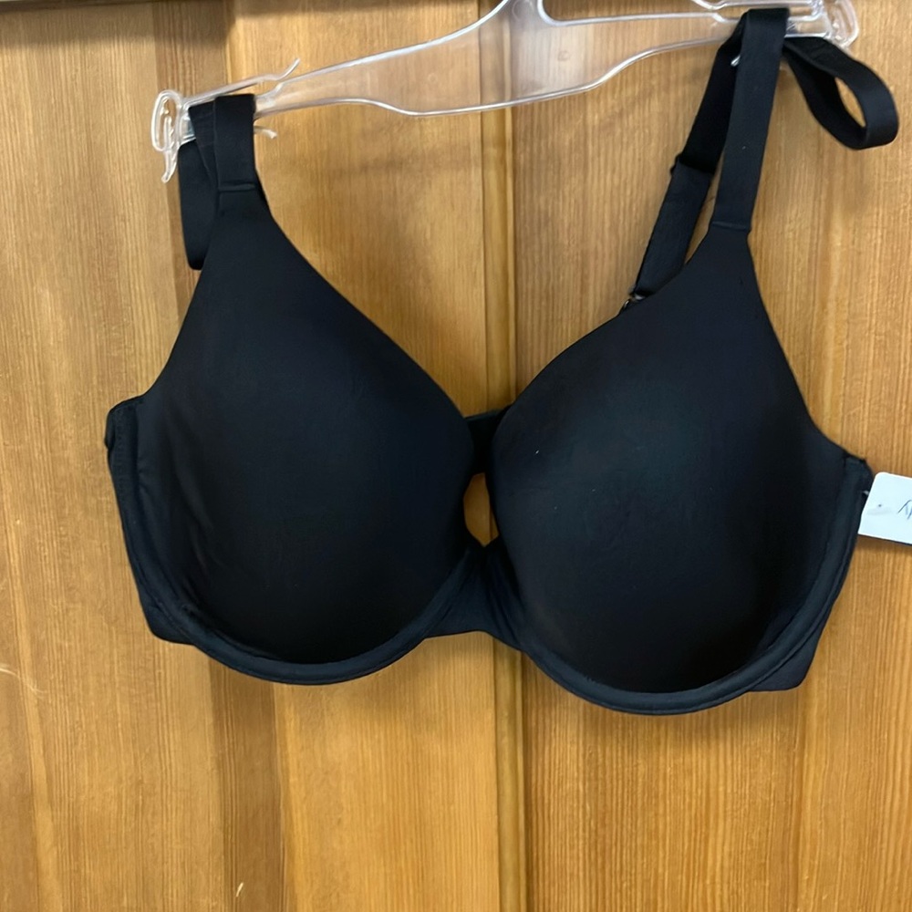 GapBody Glamorise Black Full Coverage Bra with Adjustable Straps